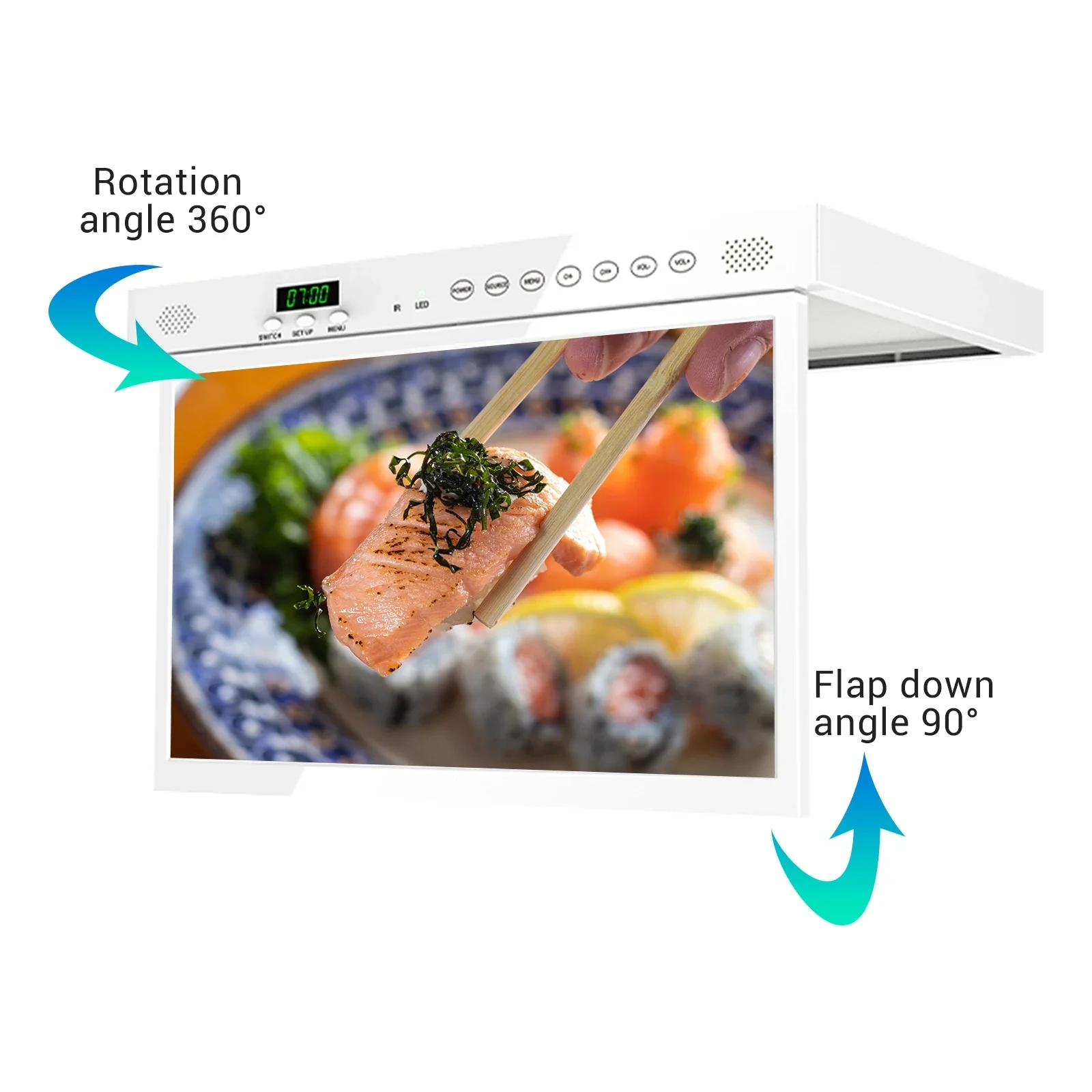 All in One Android Smart 15.6 inch Mini TV with STB TV Digital for Kitchen