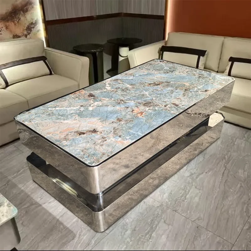 *&t Mirror KTV Bar Hotel Clubhouse B & B Luminous Coffee Table Internet celebrity hemming coffee table
