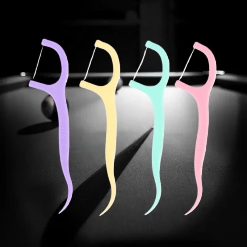 50 Sticks/Box Zahnseide-Sticks mit Fruchtgeschmack, mit 4 Geschmacksrichtungen zur Auswahl, Reinigungswerkzeug für Lücken zwischen den Zähnen