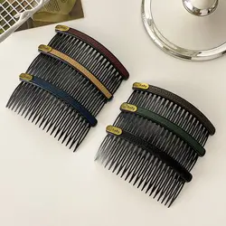 Korean Fashion Leather Hair Comb Bangs Broken Hair Finishing Tool Back Head Fixed Hair Clip Inserted Comb Hair Hoop