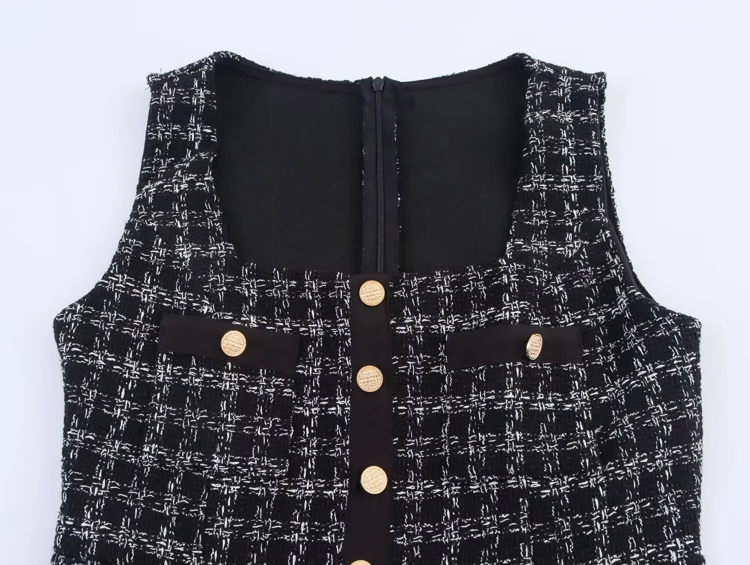 2피스 세트 플래드 텍스처 스플릿 롱 드레스 세트 여성 가을 긴팔 거친 트위드 블레이저 + 사각 칼라 앞면 미디 스커트