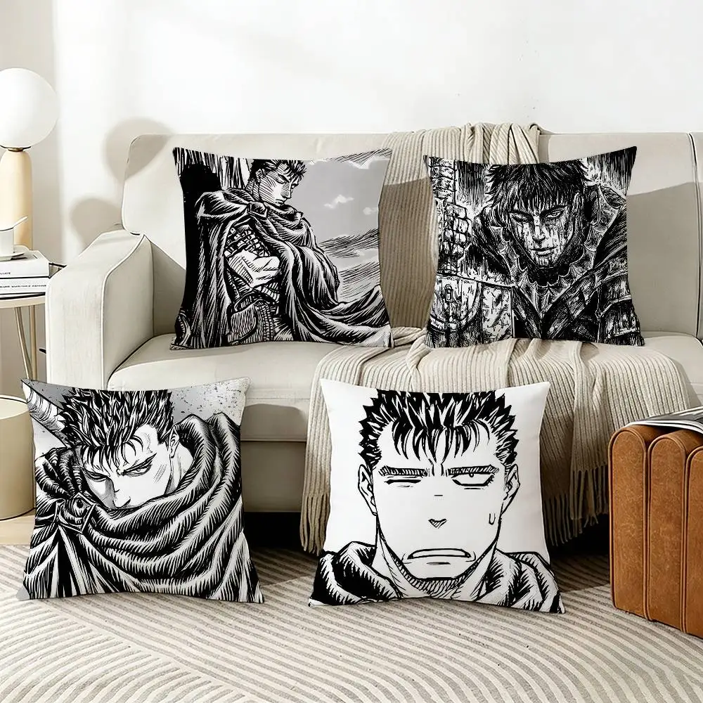 

Berserk Guts Hot Anime Pillow Cover Sofa Cushion Cover Home Room Decoration Children Gift