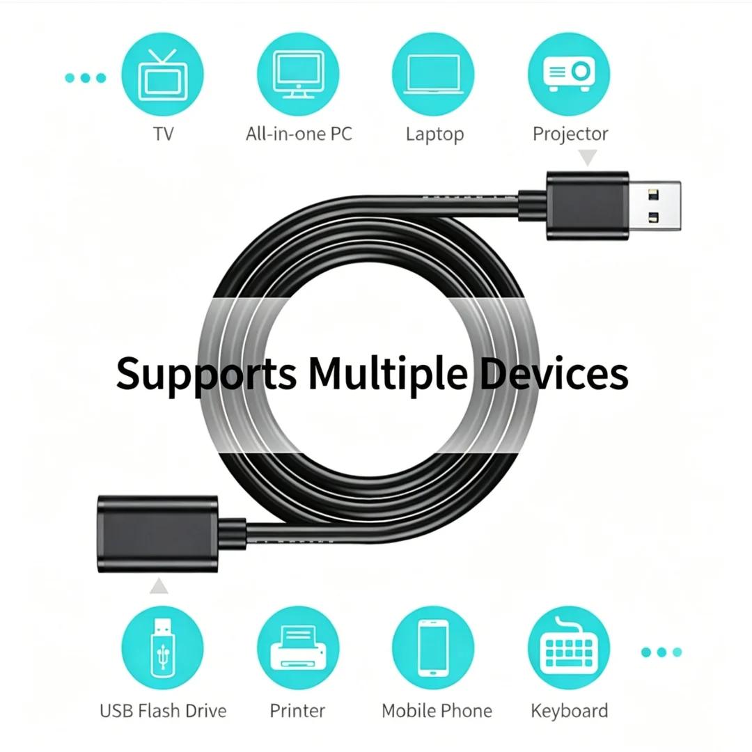 USB 3.0 High Speed Extension Cable Male to Female 5Gbps Stable Data Transfer PVC Charger Extension Cord For Laptop Camera Flash