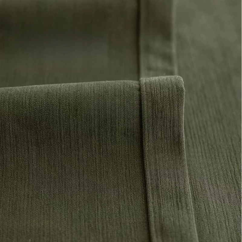 Custom Size Full Blackout Front and Back Same Color Chenille Bedroom Luxury Curtains Sun Protection Insulated French Cream