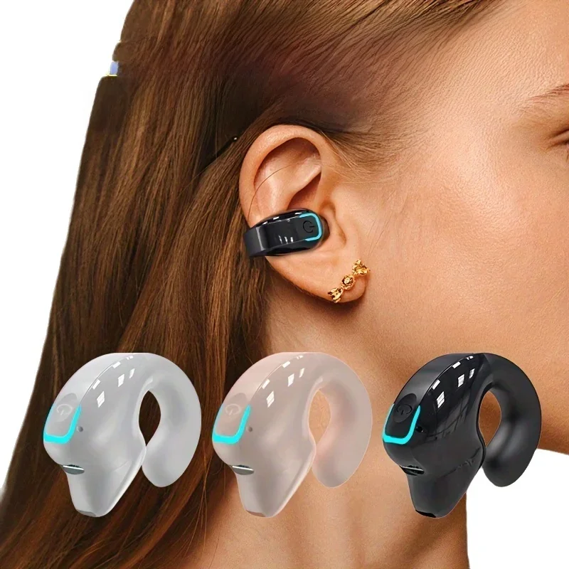Auriculares con Clip inalámbrico Bluetooth, Auriculares de conducción ósea, Auriculares TWS de alta calidad, Auriculares deportivos con cancelación de ruido y micrófono