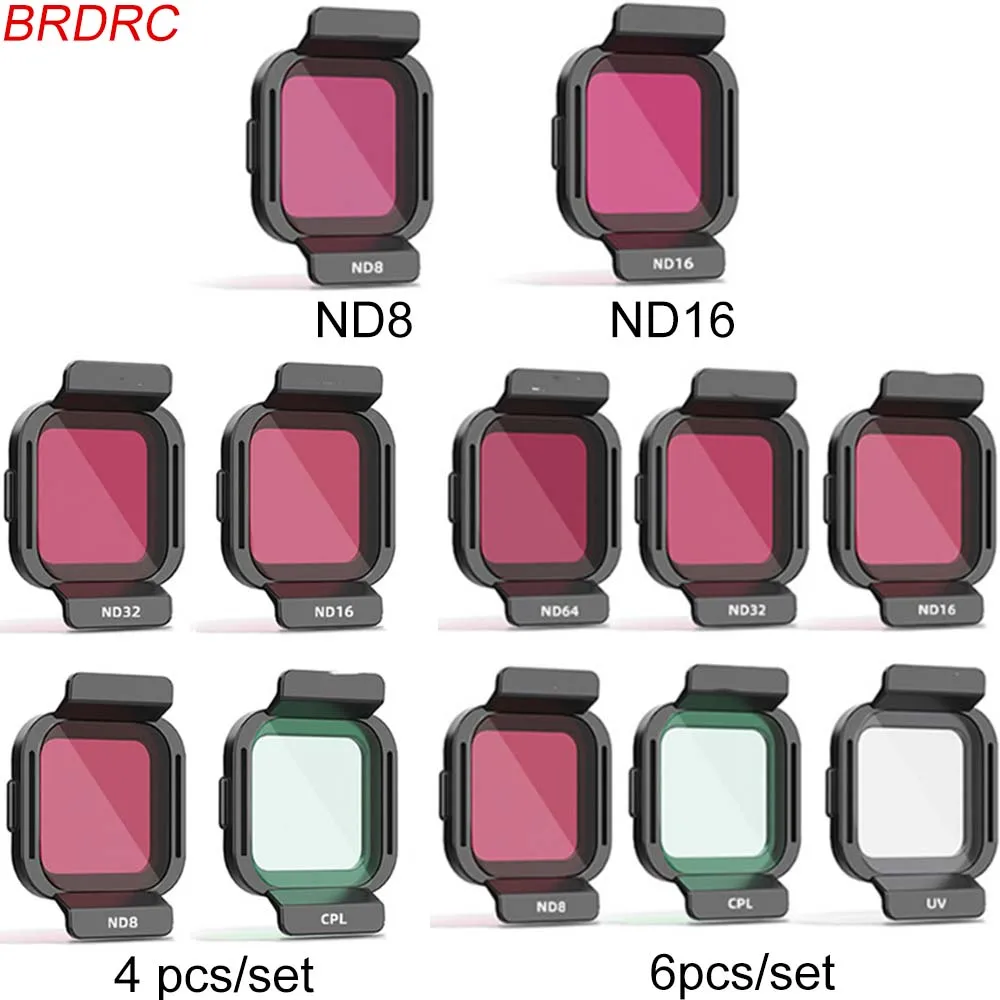 

Фильтр для дронов BRDRC для объективов DJI Flip Gimbal ND8/ND16/CPL+ND8/16/32/UV+CPL+ND8/16/32/64 Аксессуары для дронов