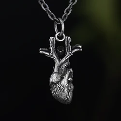 Engrave Name Stainless Steel 2022 New 3D design Anatomic Heart Shape Necklace Pendant For Men Women Unique Jewelry Dropshipping