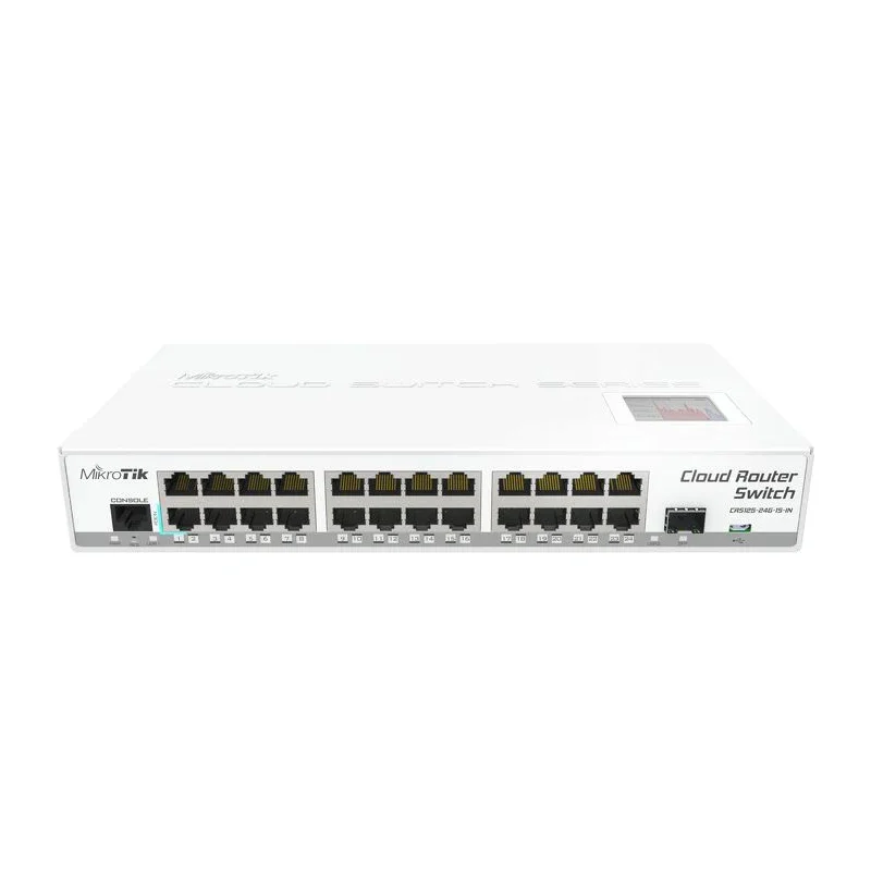 

MikroTik CRS125-24G-1S-IN Cloud Router Gigabit Switch, 24x 10/100/1000 Mbit/s Gigabit Ethernet with AutoMDI/X