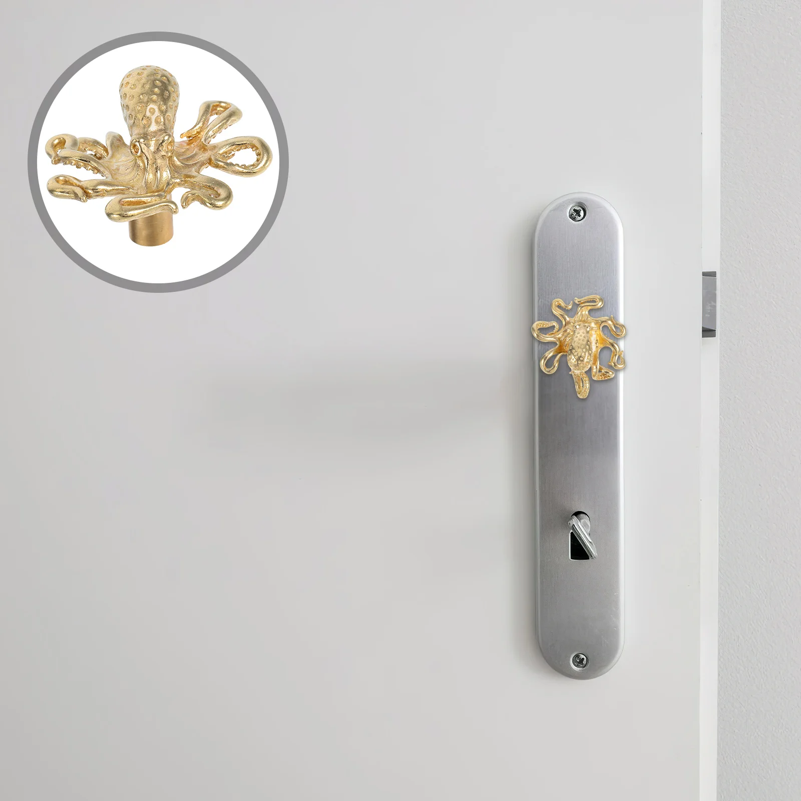 

Octopus Handle Brass Drawer Knobs Closet Door Pulls Animal Handles Beach Cabinet Creative