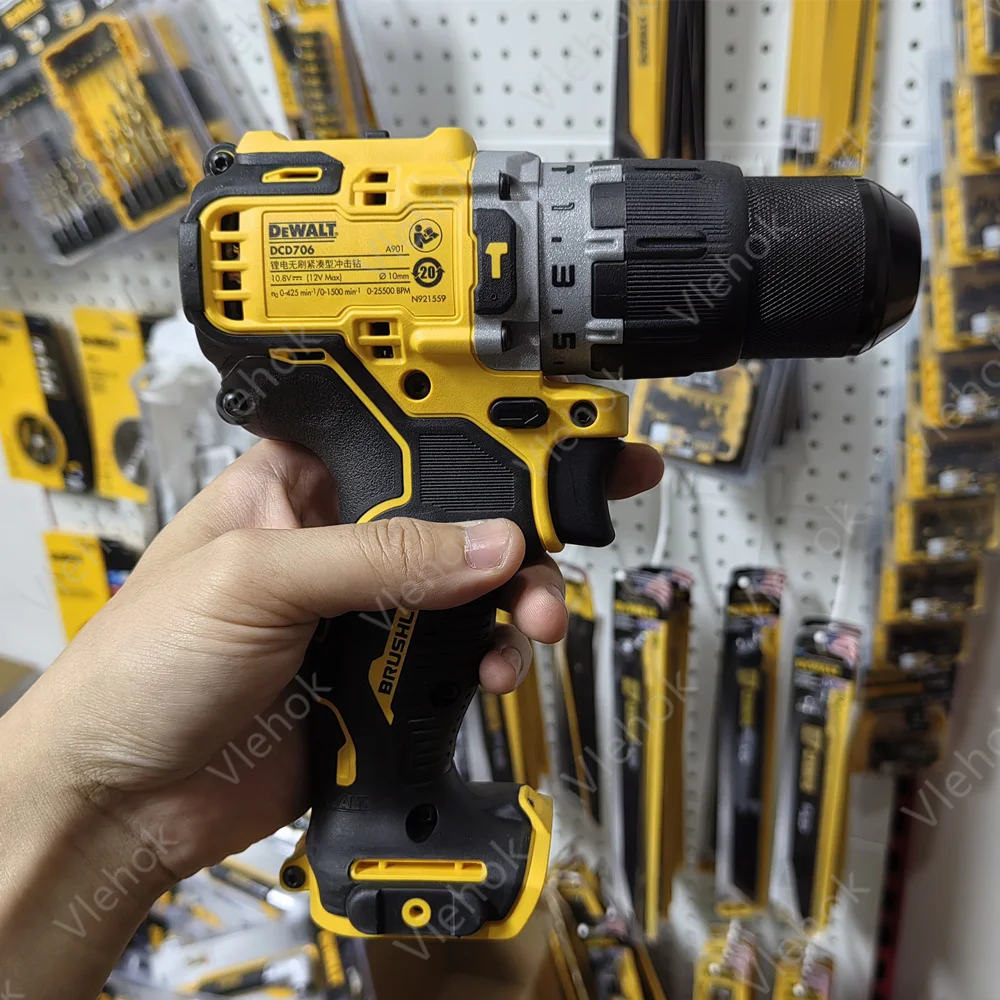 Dewalt DCD706 12V MAX 3/8in Brushless Hammer Drill Compact Cordless Hand Drill For Household Industry only tool