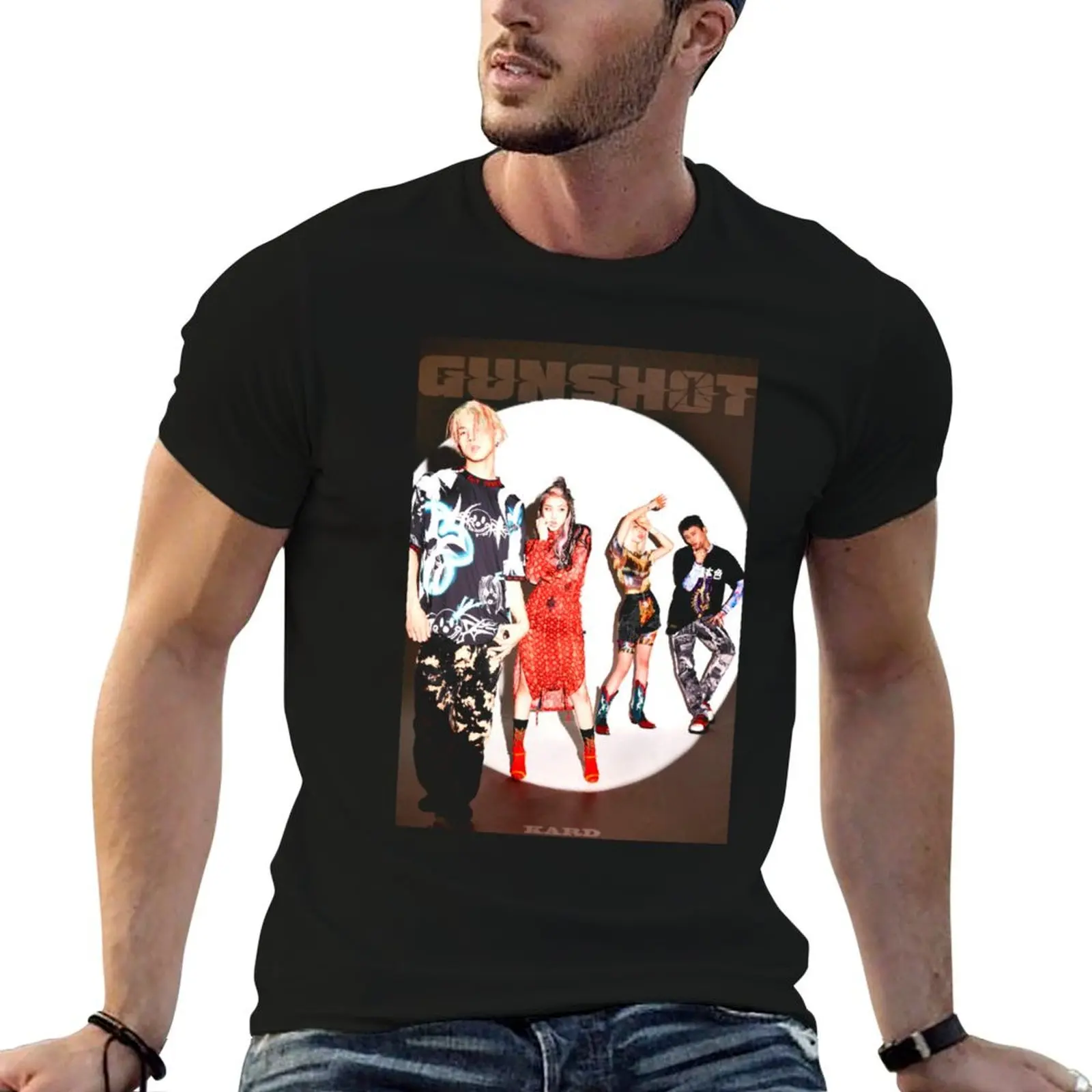 Camiseta masculina KARD Way With Words, camiseta de algodão 100% algodão, camisetas masculinas de algodão, camiseta engraçada