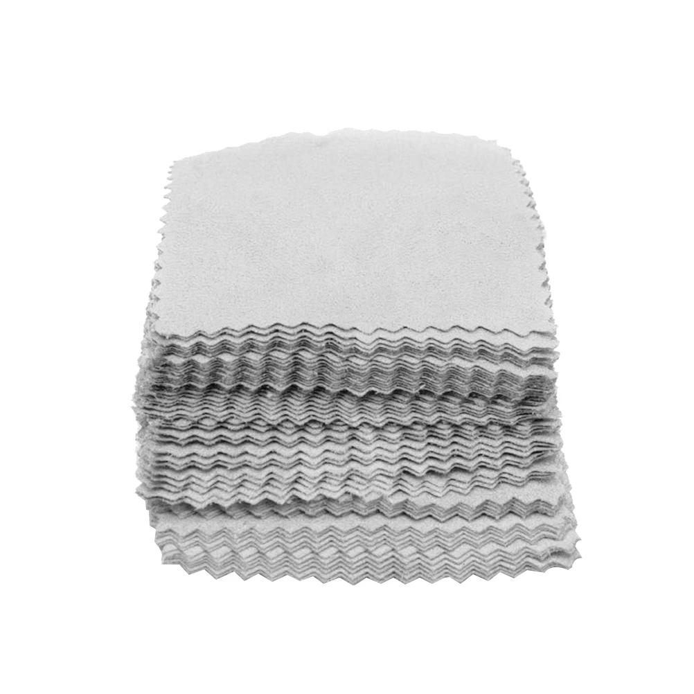 

50 Pcs Jewelry Cleaning Cloth Reusable Wipes Soft Material Glasses Silver Polish Cloth Watch Glass Cleaner Camera Lens Screen