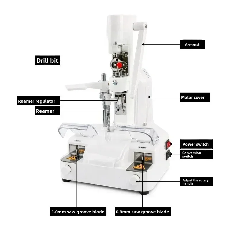 Glasses equipment punching and sawing machine, rimless glasses are used for punching machines