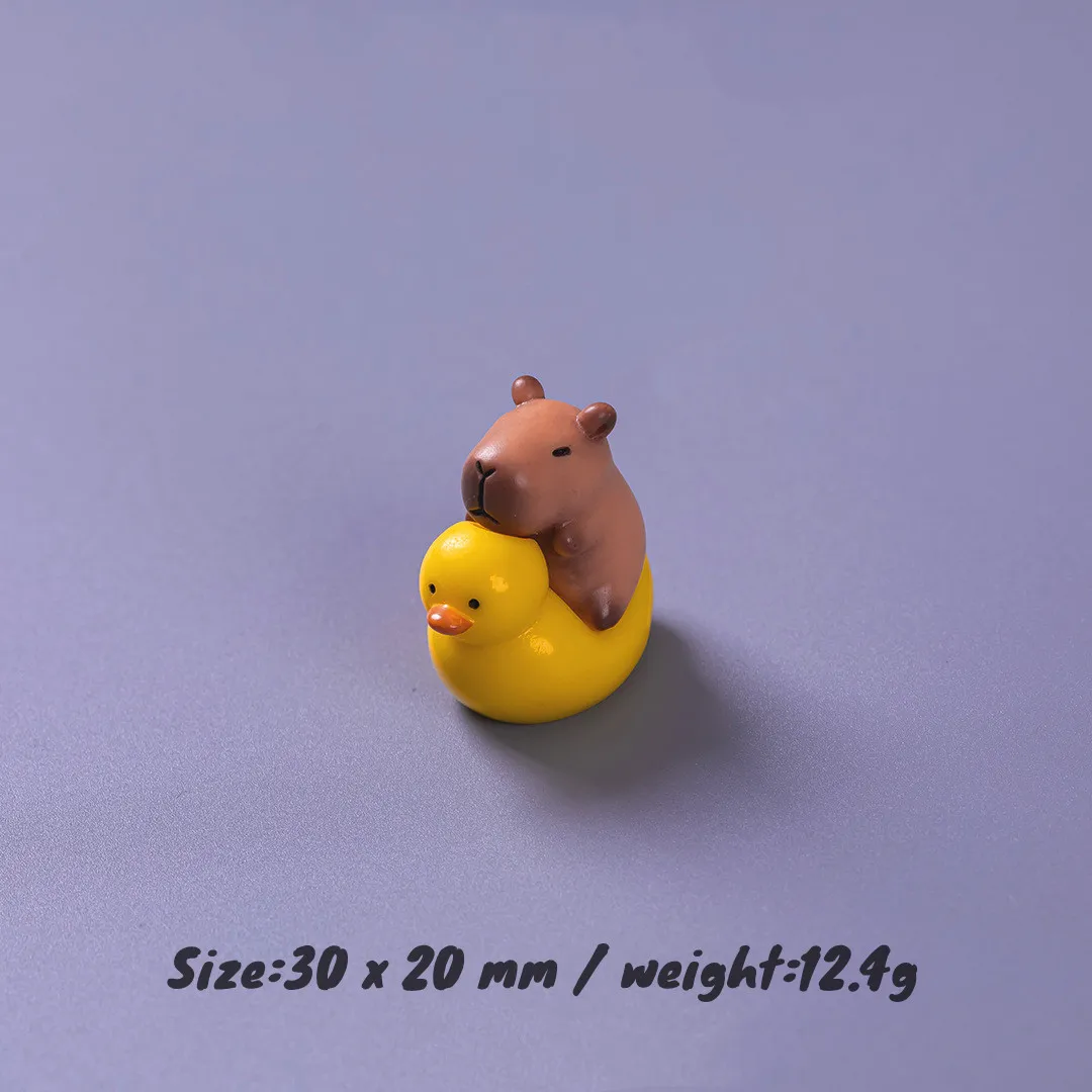 12 قطعة مجموعة كابيبارا المصغرة كابيبارا كاواي ديكور المنزل مكتب الديكور اكسسوارات ديكور المناظر الطبيعية الصغيرة #6