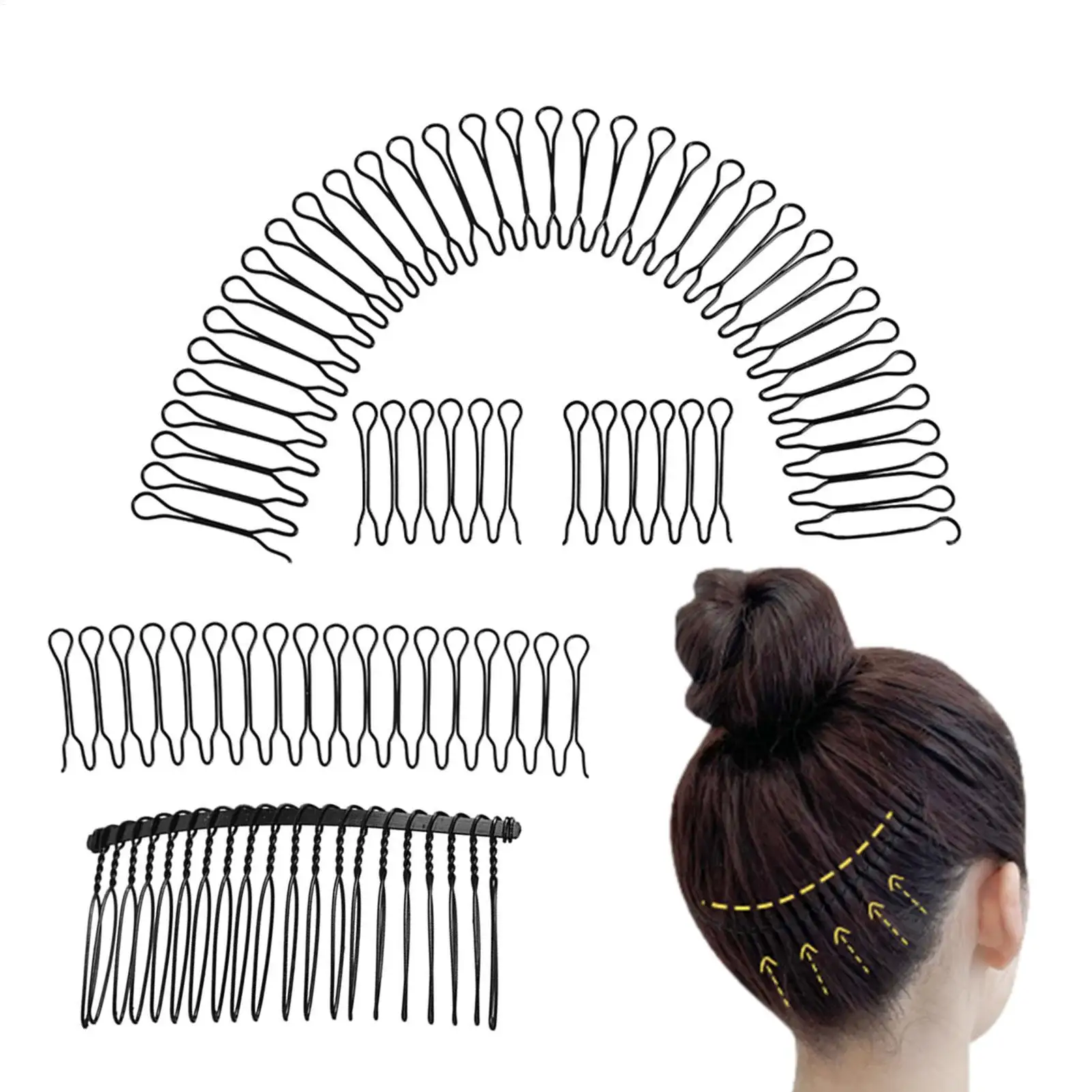 U Shape Hair Finishing Fixer Hairstyling Pins Bangs Holder hair Top bangs fixing inserts for Women Home Daily Commuting Parties