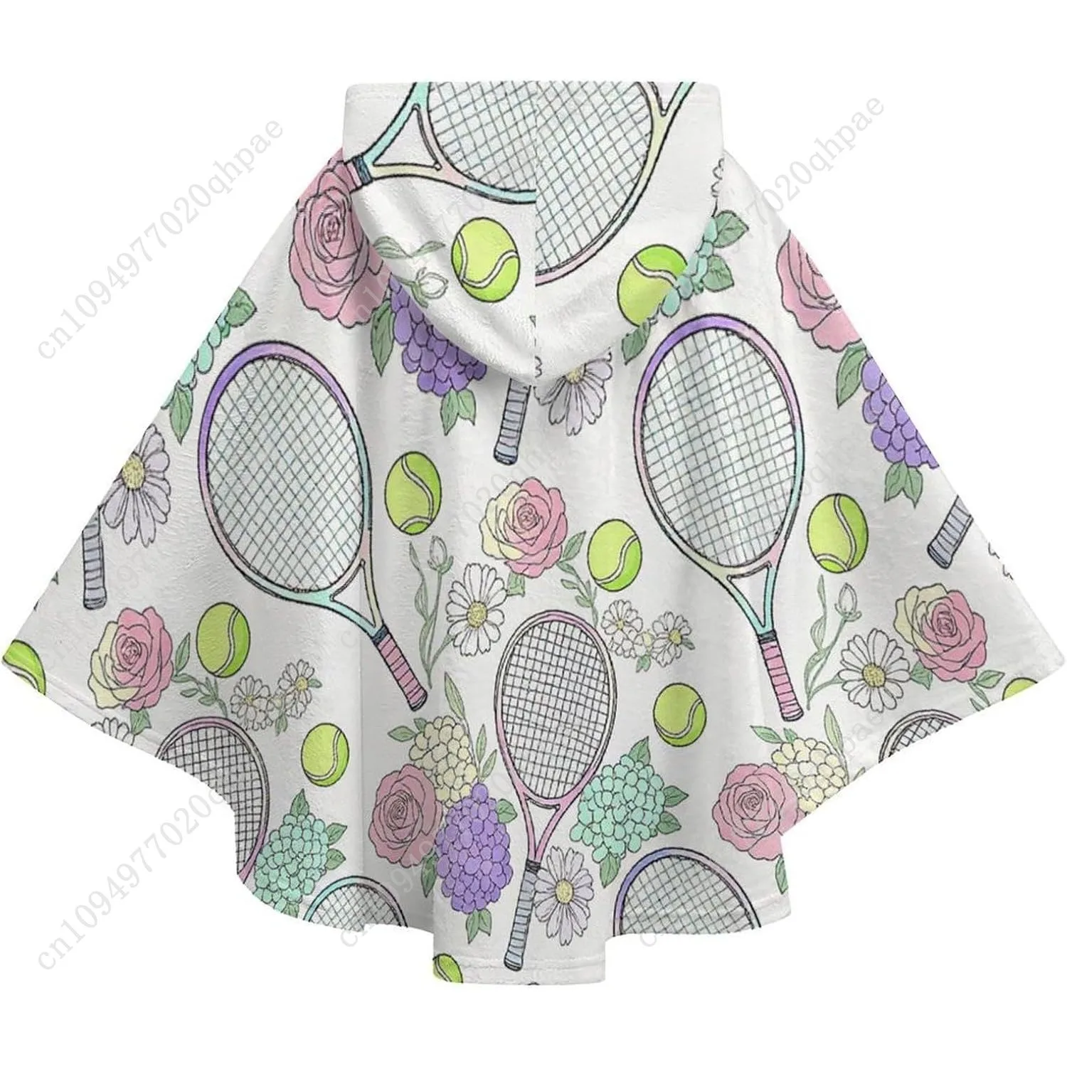 Уютный фланелевой свитер-одеяло, теннисные ракетки с шариками, толстовка большого размера с карманами для детей и подростков