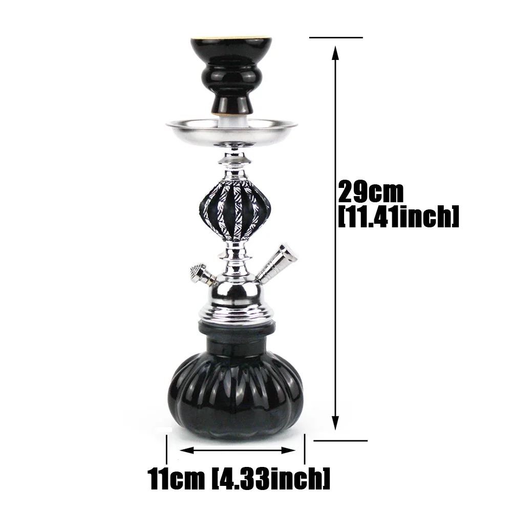 

Double Tongs Chicha Narguile Charcoal Hookah Hose Leather Or Single Pipe Shisha Include Set Glass Synthetic Water