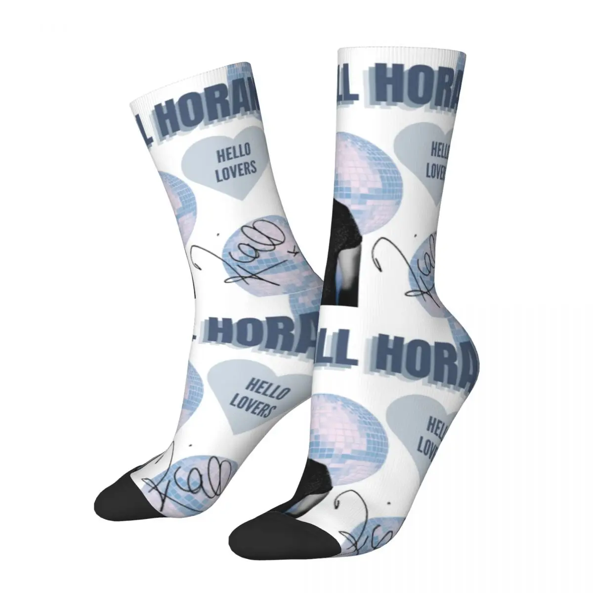 Funny Niall Horan Disco Ball Basketball Socks Polyester Crew Socks for Women Men Breathable