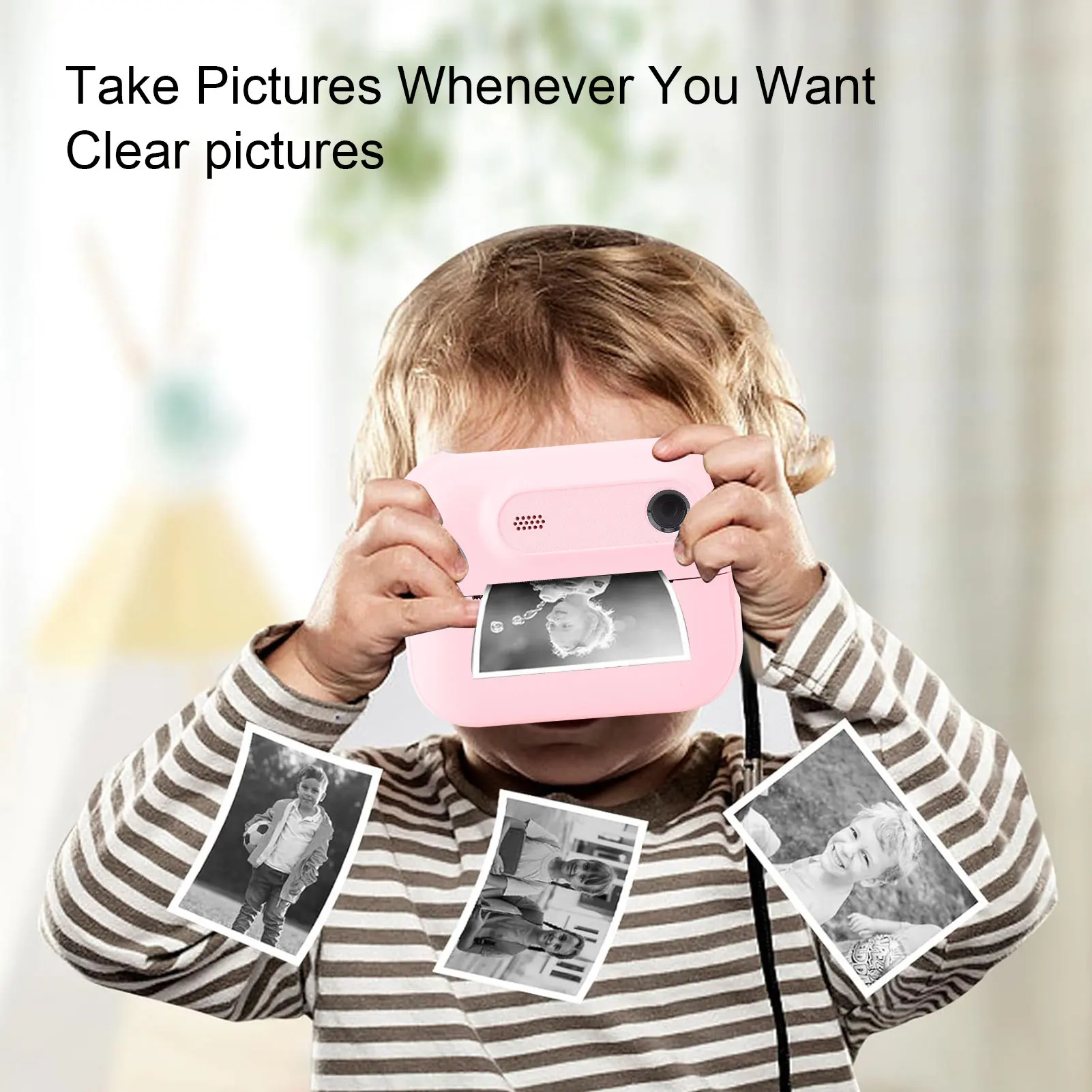 Kamera 48MP 1080P HD Niedliche 6-fach Zoom Spielfunktion Drucken Digitalkamera mit Trageband für Geburtstagsgeschenke