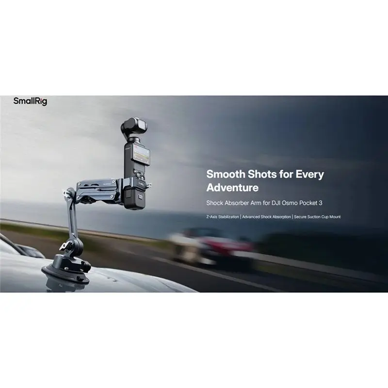 B31B Mini for Shock Absorber for DJI for Osmo Pocket 3 for GoPro HERO13 X4 Sports Camera Suction Cup Mount