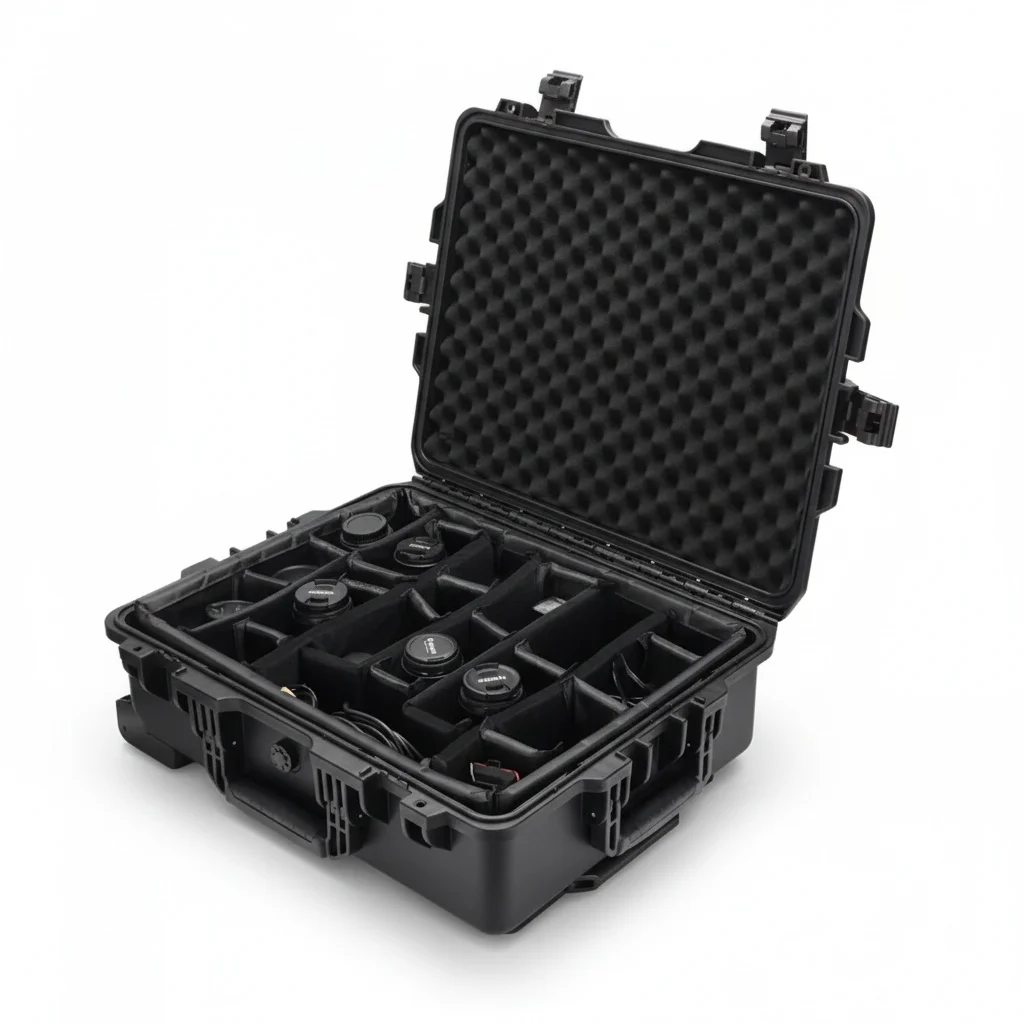 

Waterproof Camera Case, 23.6 Inch High-Impact PP Hard Plastic Photography Case, IP67 Protective Hard Case for DSLR Cameras