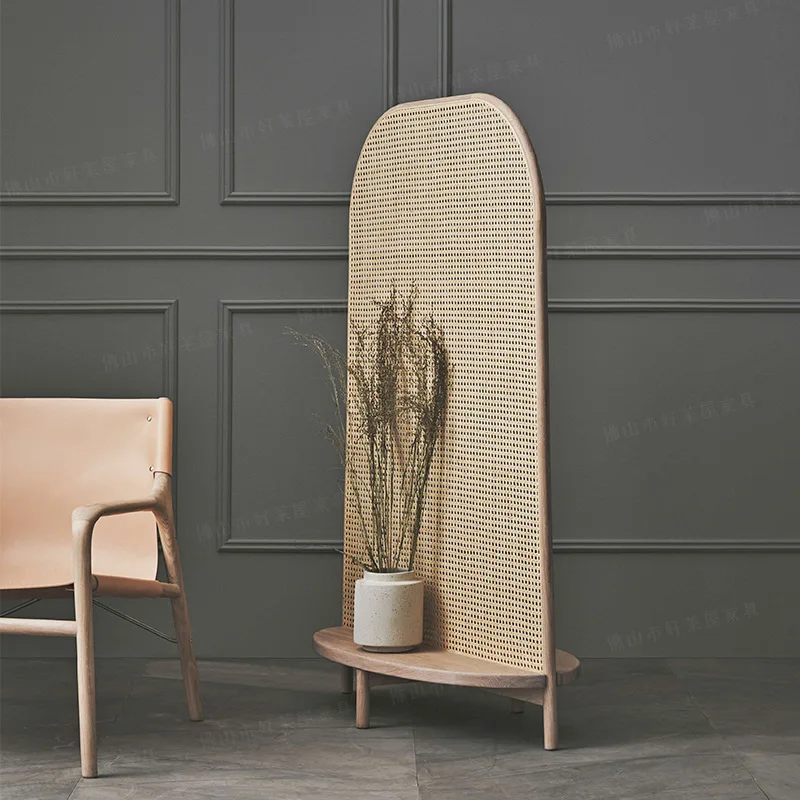 شاشة مقعد من الخشب الصلب، شاشة مقعد من الخيزران بتقسيم عتيق، مدخل غرفة النوم وغرفة المعيشة، مأوى شاشة منزلية #2