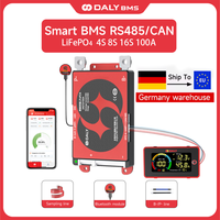 Daly Smart BMS 4S Lifepo4 12V 8S 24V 16S 48V 100A BMS BT WiFi RS485 Display Screen LCD Protective Board RS485 CANBUS Battery BMS