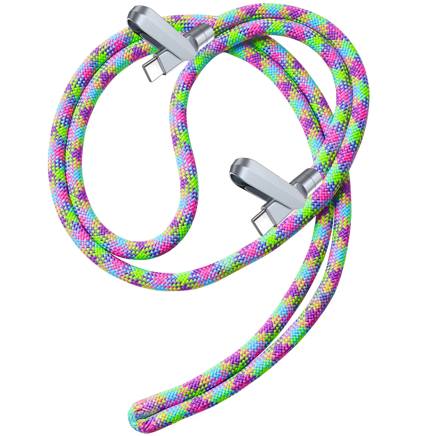 Portable Mobile Phone Charging Cable Mobile Phone Lanyard 2-in-1 Lanyard Dual Purpose Crossbody Strap Charge Cable iPhone TypeC