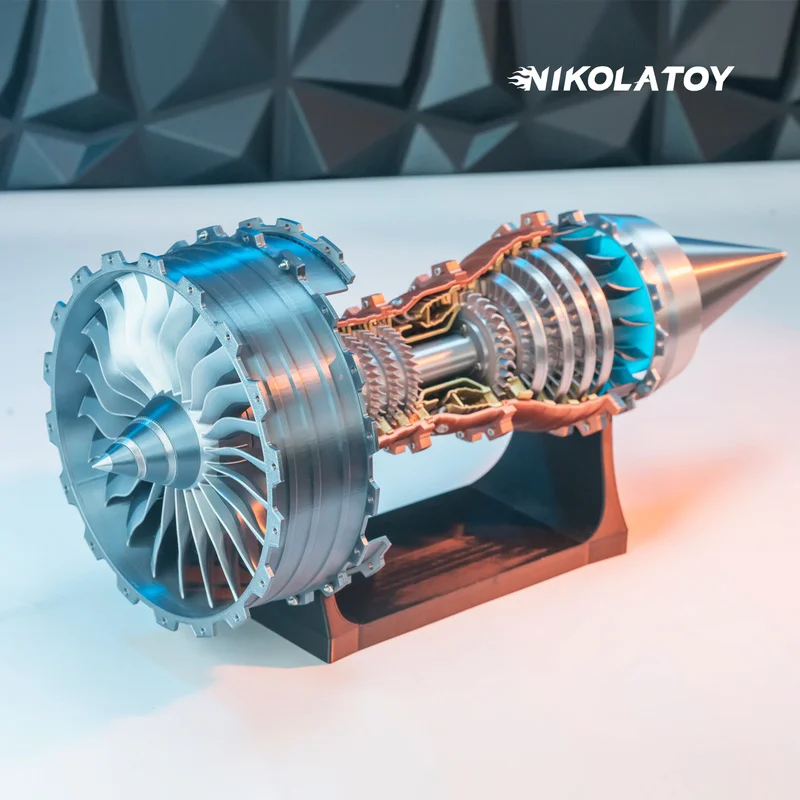 Nikolatoy Grote 46 cm Trent 900 Turbofan Motor Model Eindproduct Geen noodzaak om 1000 Rpm/M A380 Motor te monteren