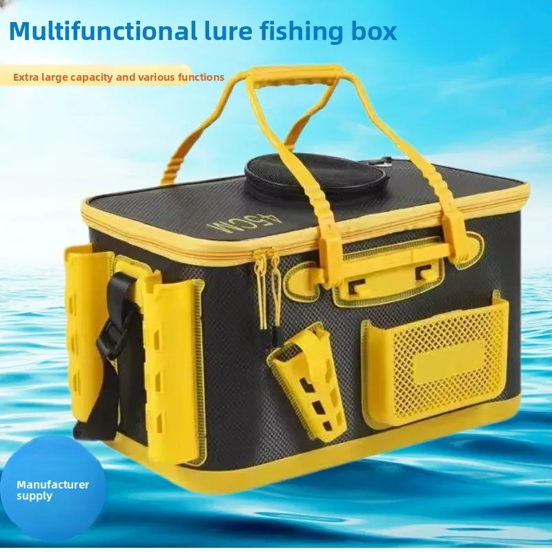 

Large Capacity Thickened Bucket Road Sub Box Outdoor Fishing Multifunctional Fishing Live Fish Bag Pole Inserted Fish Bucket