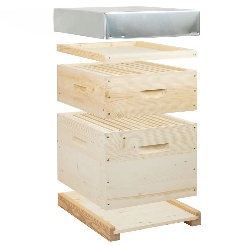 Beekeeping Equipment Pine Fir Wood Bee Hives 10 Frames National Beehive Wooden Dadant Beehive