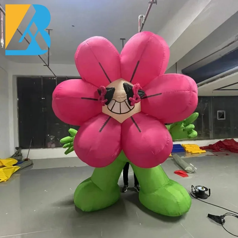 Personalized Eye Catching Inflatables Giant Blow up Flower Mascot for New Year Stage Decoration Toys