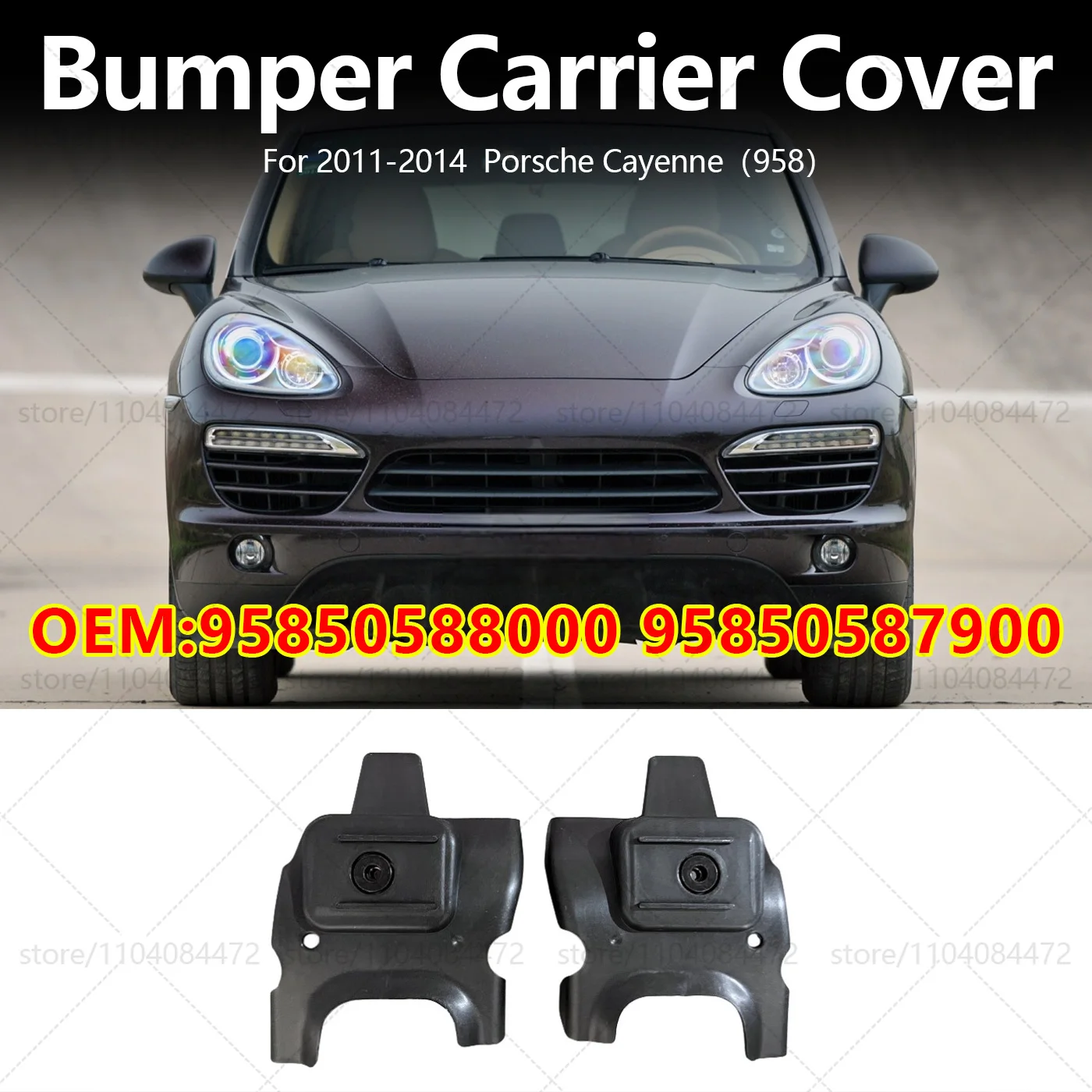 

For Porsche 2011-2014 Cayenne 958 Front Bumper Carrier Cover OEM 95850587900 95850588000