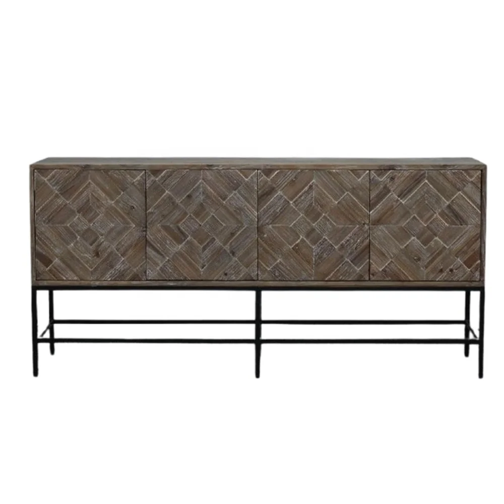 American Sideboard Durable Wooden Provence Classic Sideboard Cabinet With Doors Kitchen Room Cupboard