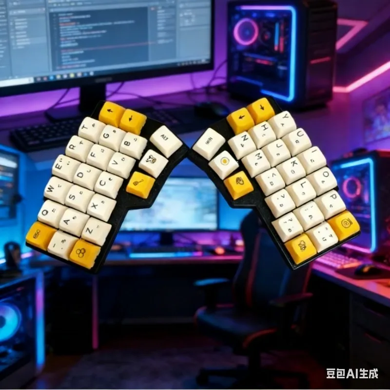 Corne V4 Split Keyboard Kit Custom Ergonomic Hot Swap RGB Wired Keyboard 3D Printed Shell Supports VIAL Editing Game Accessories