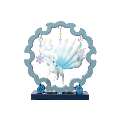 Re-Ment Pokemon Swing Vignette Collection - Mew & Pikachu Rocking Display Figure Politoed Ninetales Riolu Growlithe Model Toy