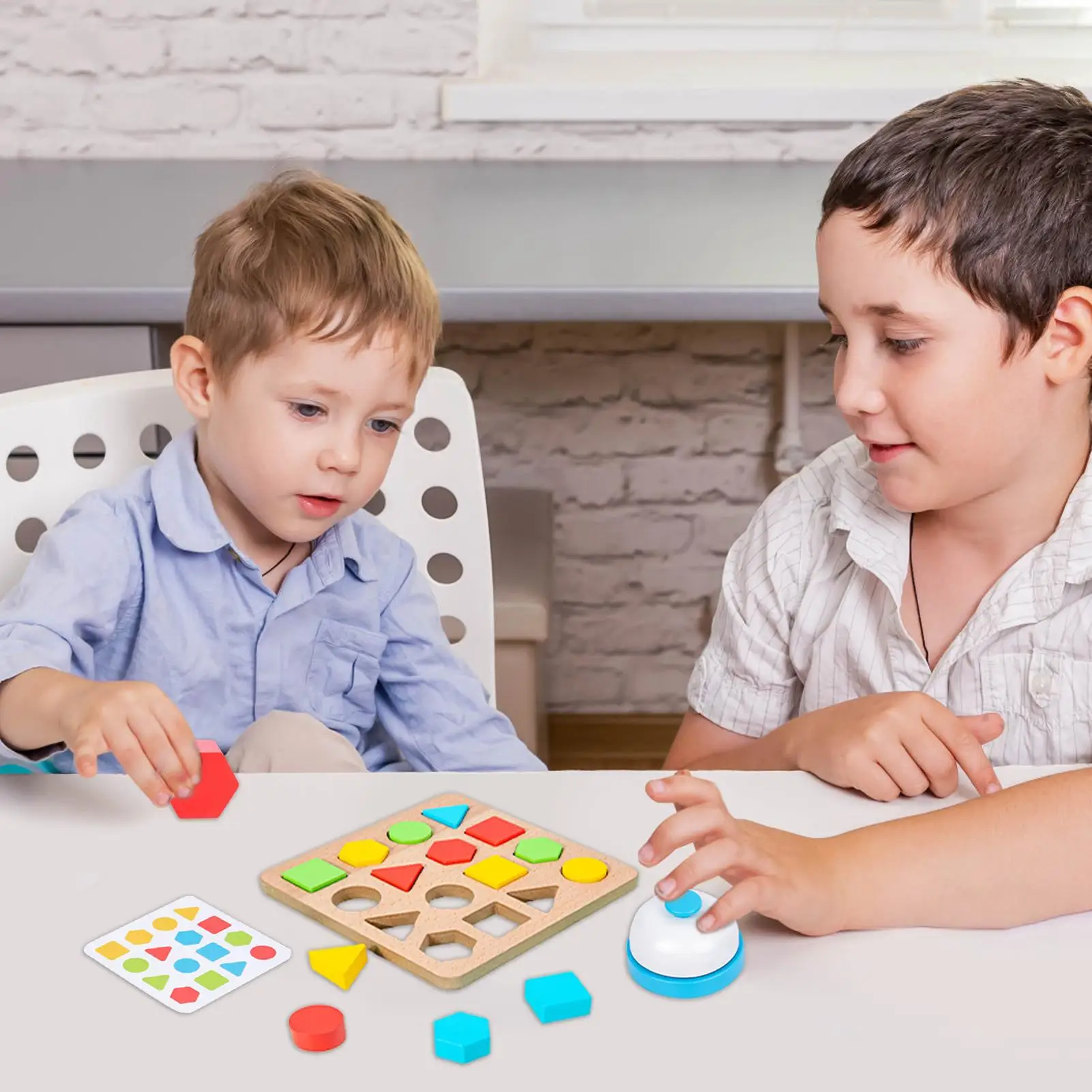 لعبة مطابقة الأشكال للأطفال، مكعبات بناء خشبية للتعلم، ألعاب تعليمية للأطفال بعمر 3 سنوات للأولاد والبنات في مرحلة ما قبل المدرسة
