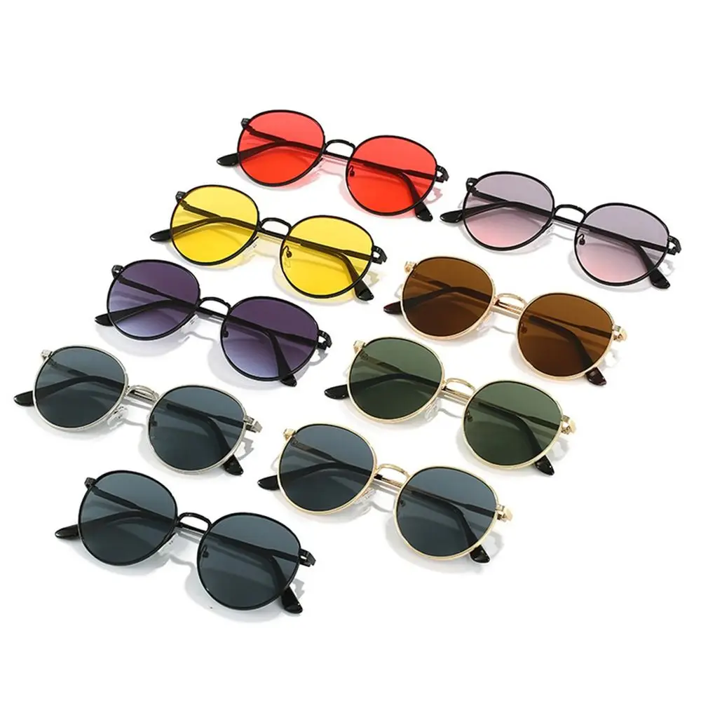 Vintage Round Sunglasses for Women Men Metal Frame Sun Glasses Retro Shades Circle Hippie Glasses UV Protection Summer Eyewear