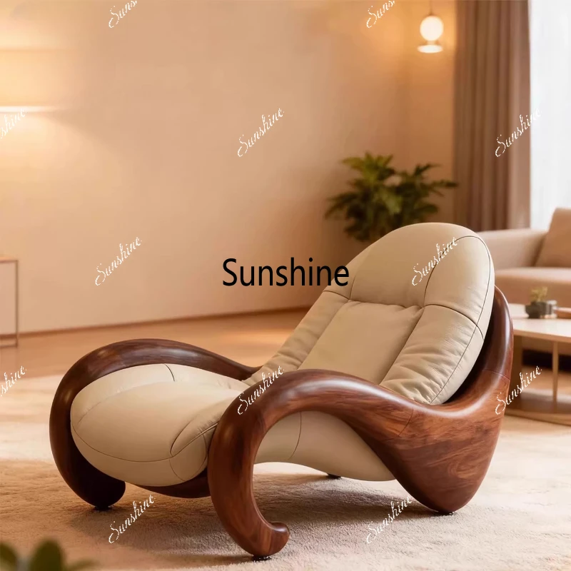 

Large and small apartment living room single sofa lazy recliner