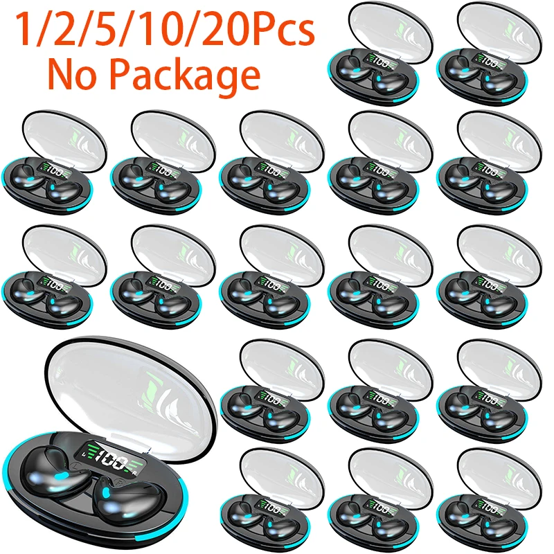 1-20Pcs X55 Sleep Headset Invisible Mini TWS Headphones Gaming Earbuds Low Latency Earphone With Mic