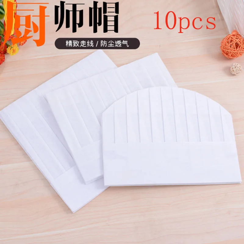 

10pcs Disposable Kitchen Work Cap For Kids' Cooking And Baking Activities Children Baking Cap Pastry Bakery Hat Easy to Wear