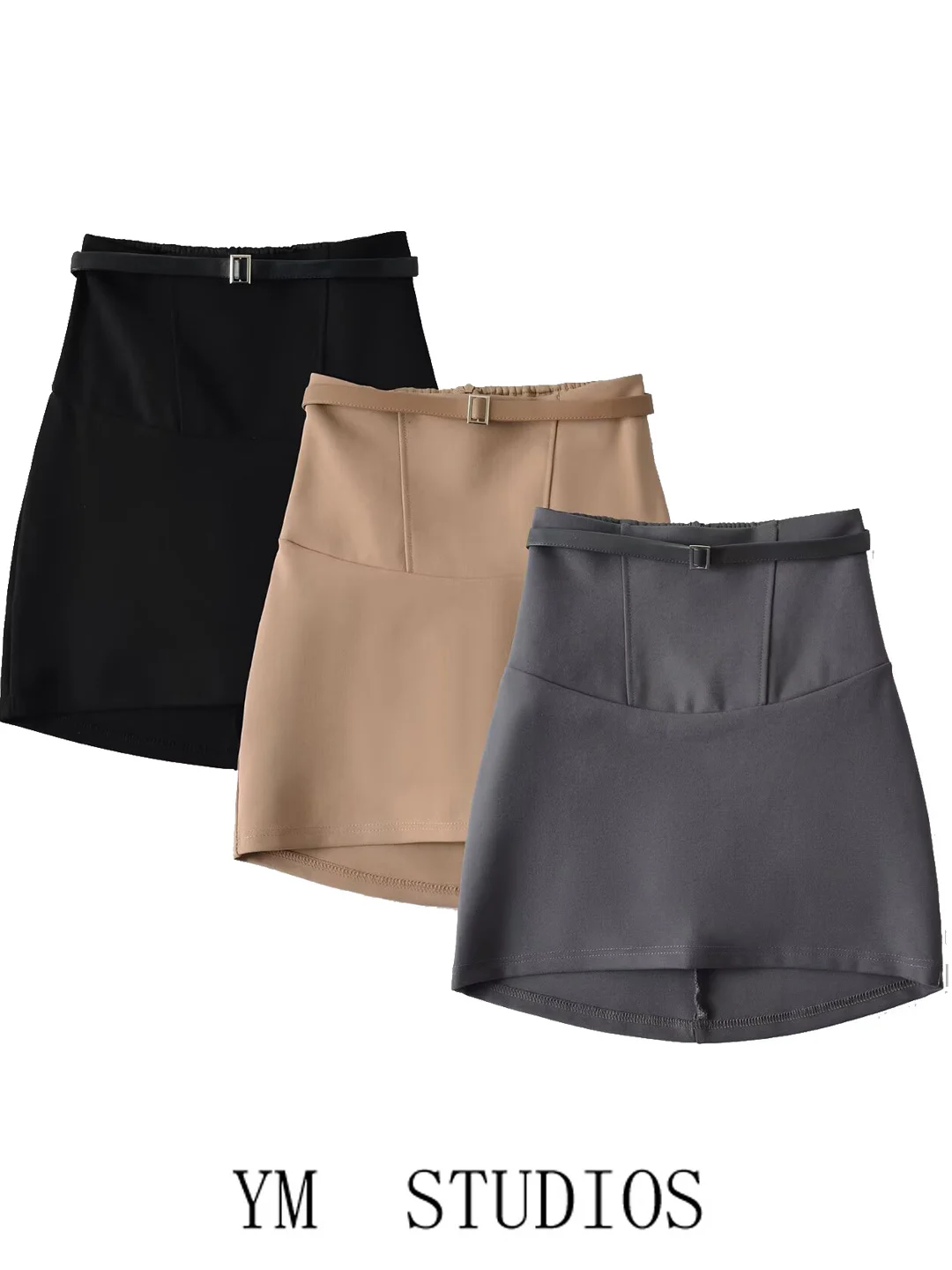 

Повседневная женская юбка-карандаш с высокой талией, облегающая, с защитой от просвечивания, подчеркивающая бедра, антистатическая, на подкладке, из полиэстера