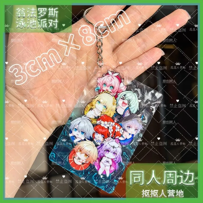 

Anime Honkai: Star Rail Phainon Mydei Anaxagoras Castorice Cosplay Acrylic Schoolbag Key Chain Pendant Keychains Toy Backpack