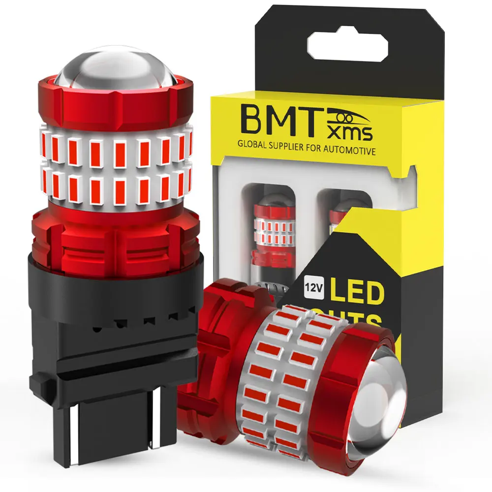 

BMTxms 2PCS Strobe Flash T25 3157 P27/5W LED Reverse Brake Light 3156 P27W Blub DRL Lamps for Dodge Chevrolet Ford Jeep Chrysler