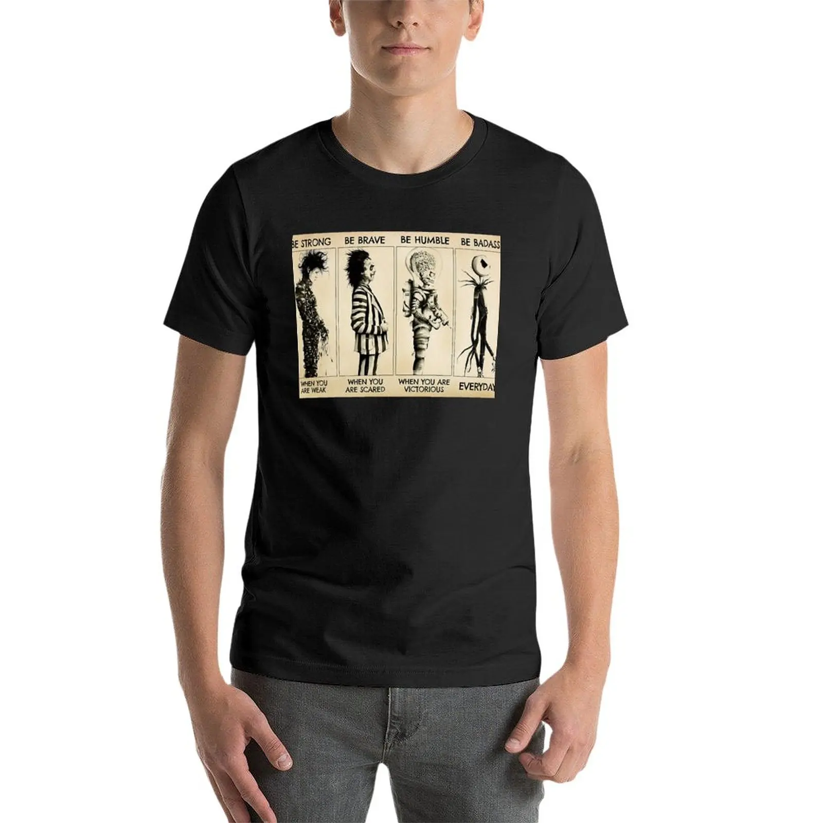 New Tim Burton editing T-Shirt Tee shirt Anime t-shirt tshirts for men