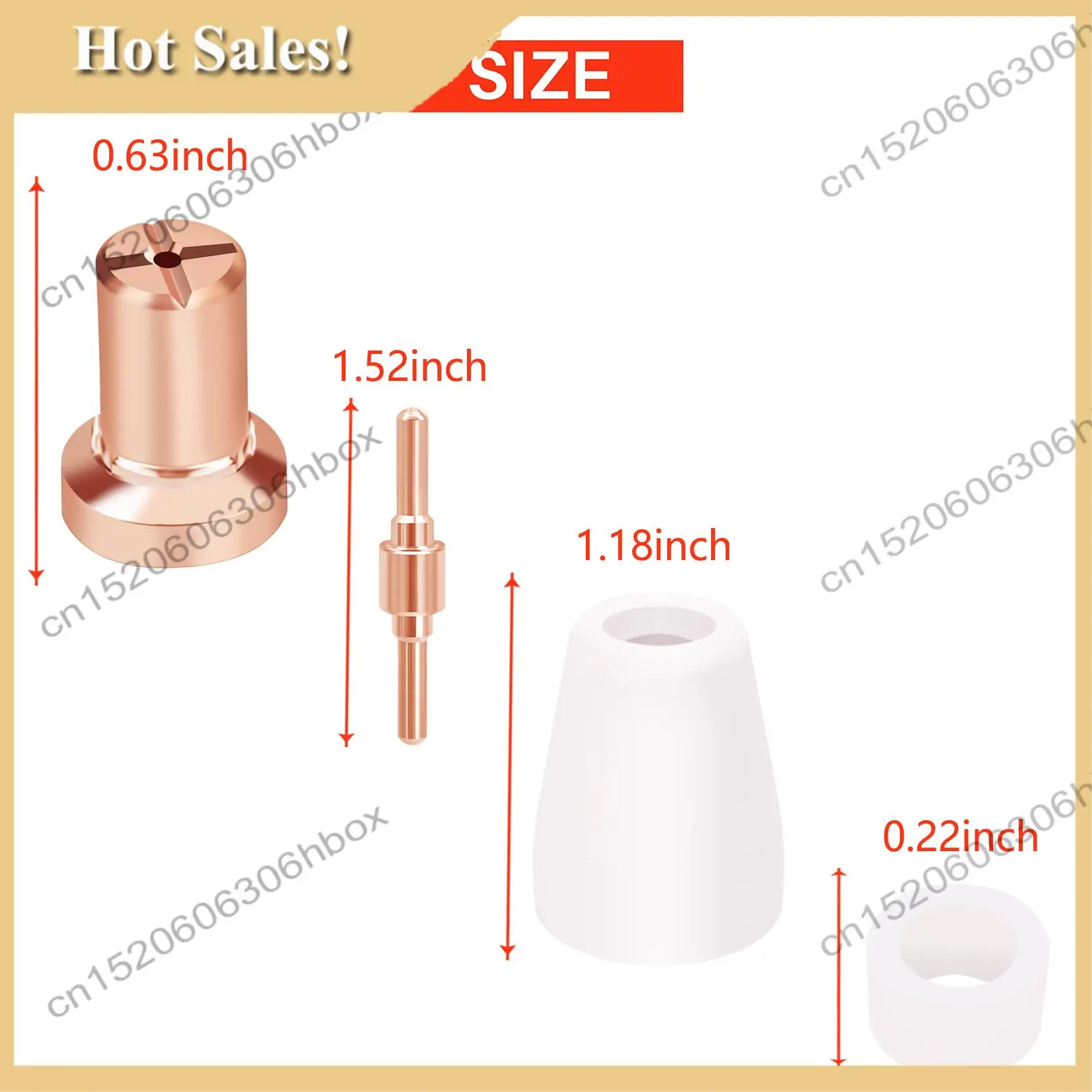 -HOPE 65 Stuks Plasmasnijder Tip Elektroden & Nozzles Kit Verbruiksartikelen Accessoires Voor PT31 30 40 50 Plasmasnijder Lassen