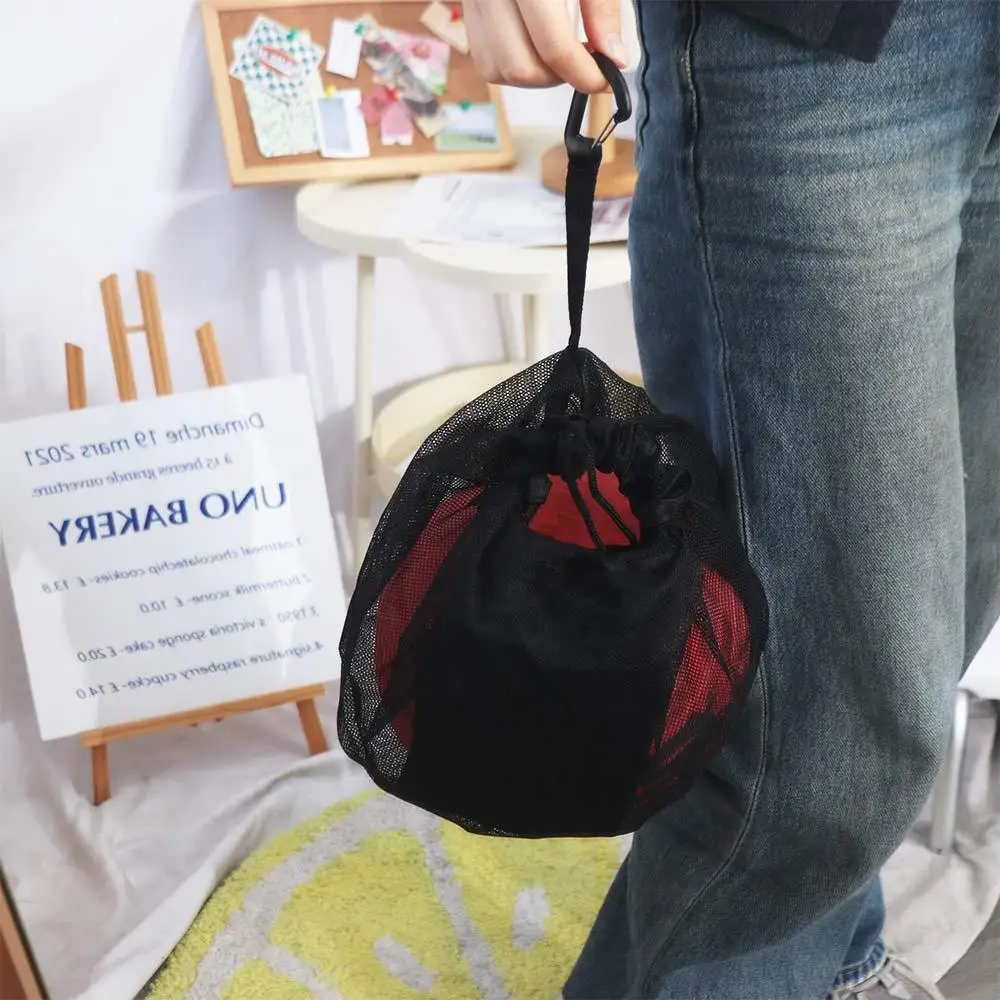 Clip-on bal mesh tas trekkoord balhouder basketbal opbergtas training handtas enkele baltas reizen sportschool