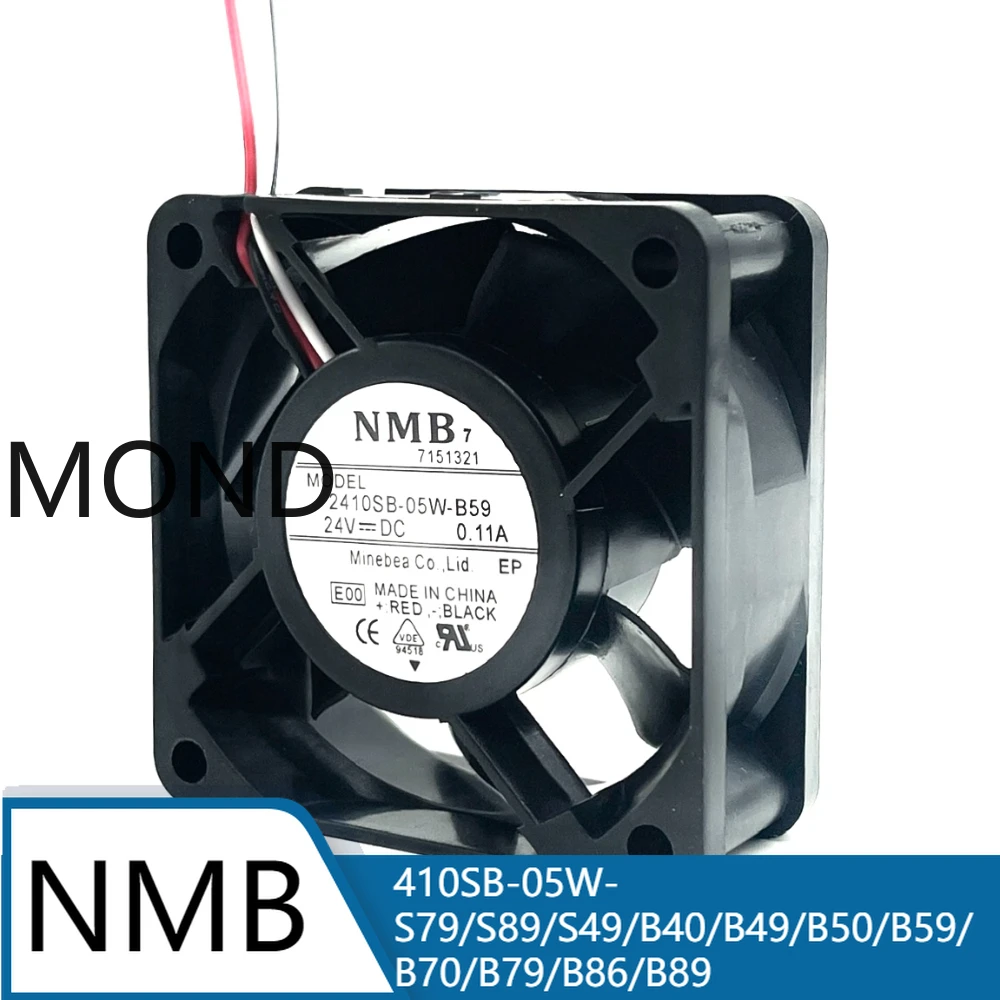 

NMB 2410SB-05W-S79/S89/B50/B59/B40/B49/B86 Server Fan NMB-MAT Chassis Radiator CPU Inverter Cooling Fan 6025 6CM 24V New