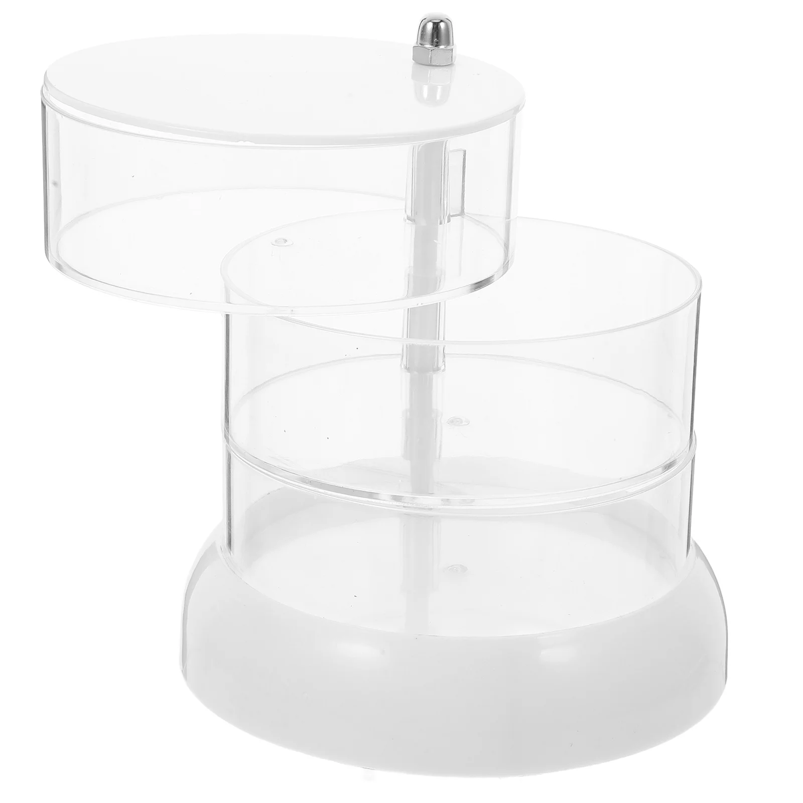 

Multi-Layer Rotating Desk Organizer Acrylic Storage Box Clear Display Case Hair Tie Holder Makeup Storage Rotating Table
