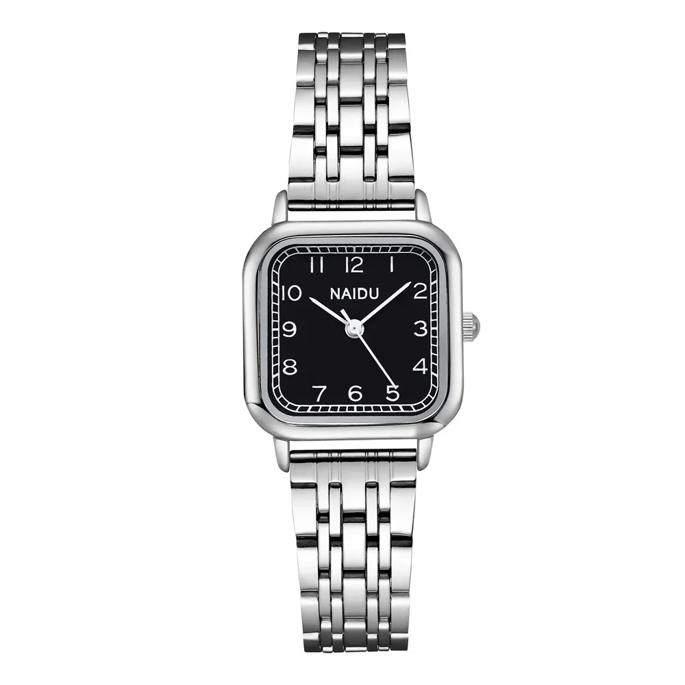 Fashion Trend Stainless Steel Women Watch Casual Sliver Elegant Square Women Wrist Watch Clock Gift Relogio Feminino Reloj Mujer